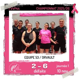 Rencontre J1 de la S3 : Vigneux contre Orvault (défaite)